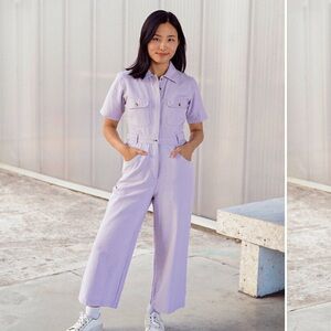 Harper Sage the Sage Utility Jumpsuit in Lavender